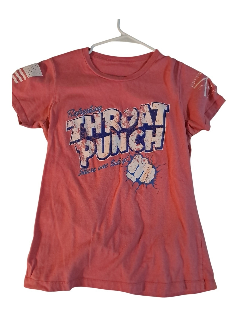 Kids' Throat Punch Graphic Tee in Coral - Unbranded